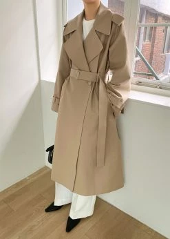 3.another Abril Trench - Sand CLOTHING