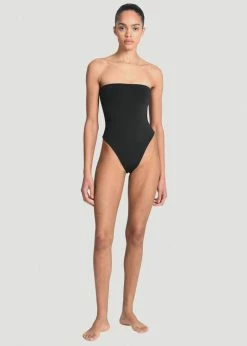 CLOTHING Aexae Bandeau One Piece Swimsuit - Black