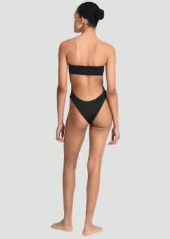 CLOTHING Aexae Bandeau One Piece Swimsuit - Black