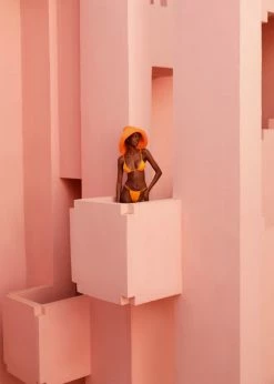 CLOTHING Aexae Gathered Swim Top - Orange