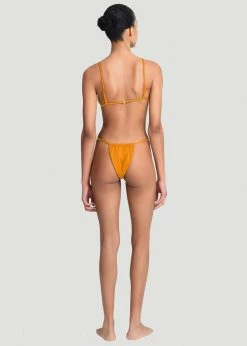 Aexae Gathered Swimsuit Bottoms - Orange