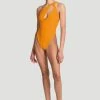 Aexae Knot One Piece Swimsuit - Orange CLOTHING