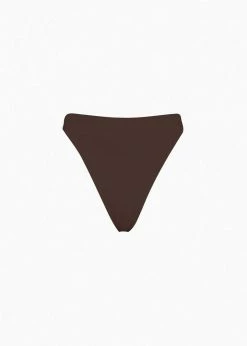 CLOTHING Aexae Triangle High Cut Swimsuit Bottoms - Brown