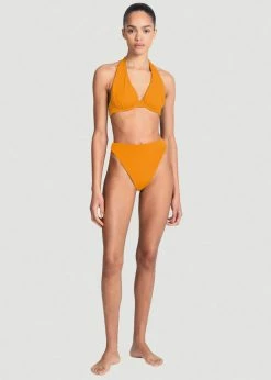 CLOTHING Aexae Triangle High Cut Swimsuit Bottoms - Orange