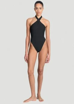 CLOTHING Aexae Twist One Piece Swimsuit - Black