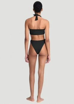 CLOTHING Aexae Wrap Tie Swim Top - Black