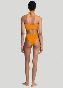 CLOTHING Aexae Wrap Tie Swim Top - Orange