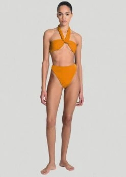 CLOTHING Aexae Wrap Tie Swim Top - Orange