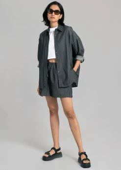 The Frankie Shop Agnes Shorts - Dark Grey