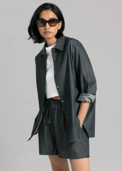 The Frankie Shop Agnes Shorts - Dark Grey