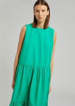 New π€© The Frankie Shop Aka Flouncy Long π Dress - Green CLOTHING π 10 The Frankie Shop Aka Flouncy Long Dress - Green CLOTHING
