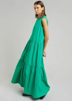 The Frankie Shop Aka Flouncy Long Dress - Green CLOTHING