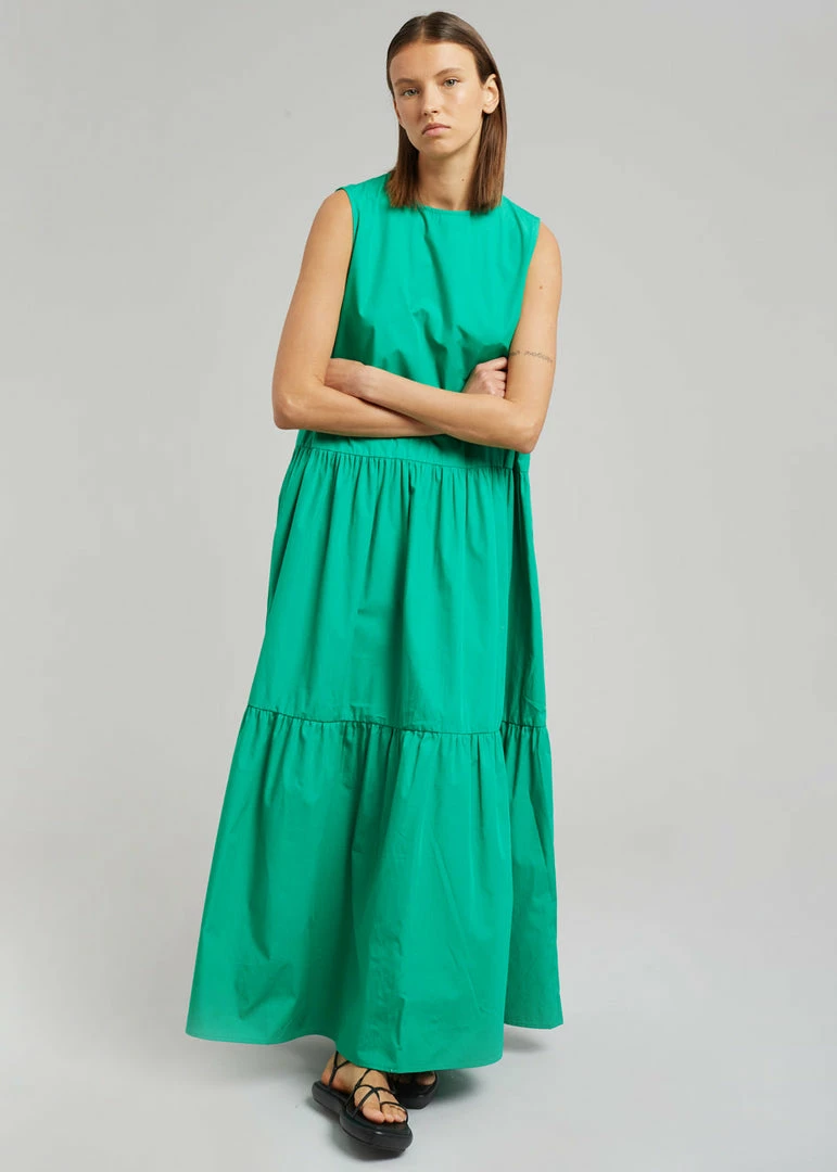 New π€© The Frankie Shop Aka Flouncy Long π Dress - Green CLOTHING π 5 The Frankie Shop Aka Flouncy Long Dress - Green CLOTHING