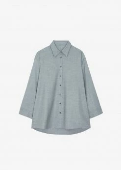 Cheapest β The Frankie Shop CLOTHING Alanis Button Down π Shirt - Storm Grey π 19 The Frankie Shop CLOTHING Alanis Button Down Shirt - Storm Grey