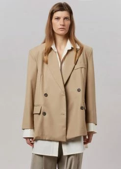 The Frankie Shop CLOTHING Amaga Layered Blazer - Beige