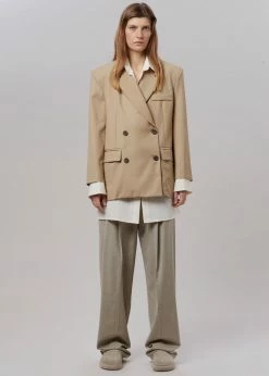 The Frankie Shop CLOTHING Amaga Layered Blazer - Beige