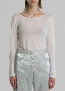 CLOTHING Amomento Asymmetric T-Shirt - White