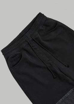 Amomento Drawstring Denim Pants - Black CLOTHING