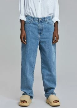 CLOTHING Amomento Recycled Cotton Denim- Mid Blue