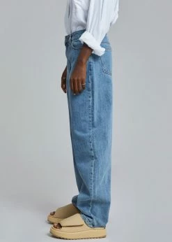 CLOTHING Amomento Recycled Cotton Denim- Mid Blue