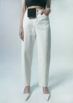 Amomento Recycled Cotton Denim- White