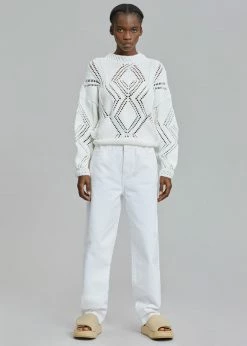 Amomento Recycled Cotton Denim- White