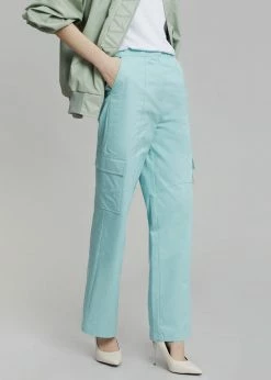 The Frankie Shop Anada Cargo Pants - Mint CLOTHING
