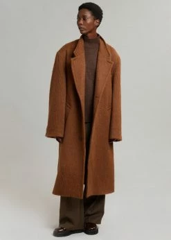 The Frankie Shop CLOTHING Anei Alpaca Coat - Tawney