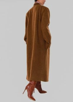 The Frankie Shop CLOTHING Anei Alpaca Coat - Tawney