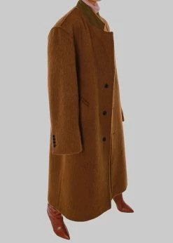 The Frankie Shop CLOTHING Anei Alpaca Coat - Tawney
