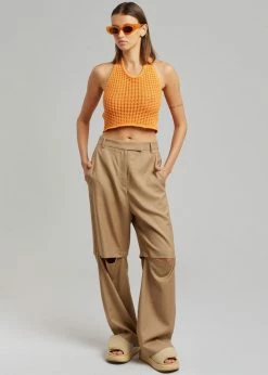 The Plan Anikka Backless Crochet Top - Orange