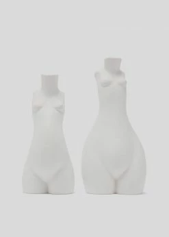 LIFESTYLE Anissa Kermiche Tit For Tat Tall Candlestick - White