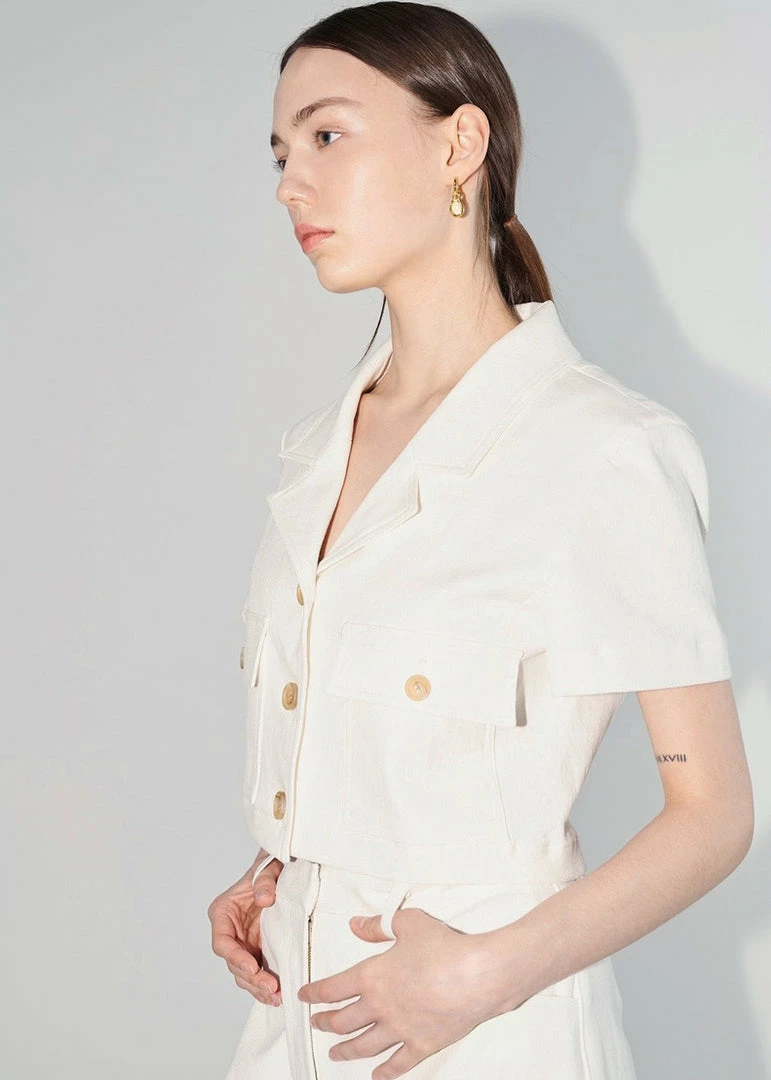 Best Pirce β Blossom CLOTHING Anna Cropped Blazer - Cream π 6 Blossom CLOTHING Anna Cropped Blazer - Cream