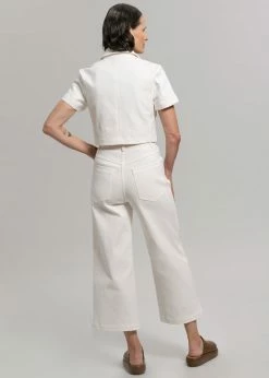 Blossom Anna Wide Denim Pants - Cream