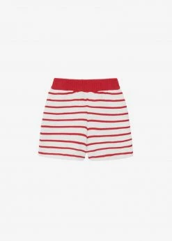 Coupon π― The Plan CLOTHING Aqua Knit Short - Red Stripe π€© 23 The Plan CLOTHING Aqua Knit Short - Red Stripe