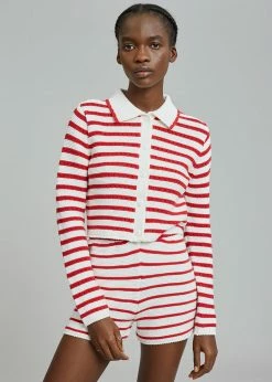 Coupon π― The Plan CLOTHING Aqua Knit Short - Red Stripe π€© 18 The Plan CLOTHING Aqua Knit Short - Red Stripe