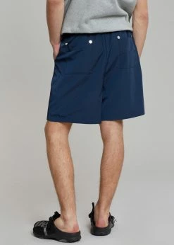 The Frankie Shop Men Arch Gym Shorts - Navy