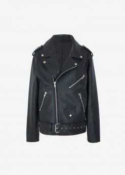 Best Sale π The Frankie Shop Aria Faux Leather Jacket - Black β 9 The Frankie Shop Aria Faux Leather Jacket - Black