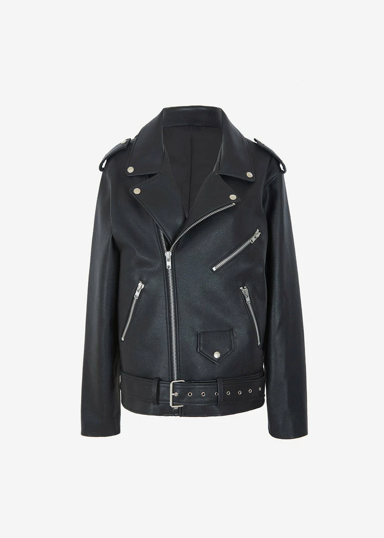 Best Sale π The Frankie Shop Aria Faux Leather Jacket - Black β 5 The Frankie Shop Aria Faux Leather Jacket - Black