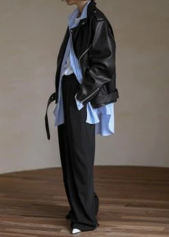 Best Sale π The Frankie Shop Aria Faux Leather Jacket - Black β 7 The Frankie Shop Aria Faux Leather Jacket - Black