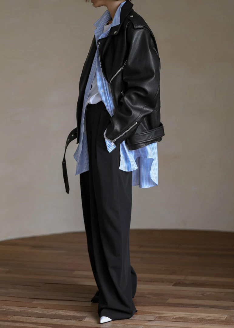 Best Sale π The Frankie Shop Aria Faux Leather Jacket - Black β 3 The Frankie Shop Aria Faux Leather Jacket - Black