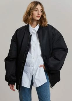 The Frankie Shop CLOTHING Astra Bomber Jacket - Black