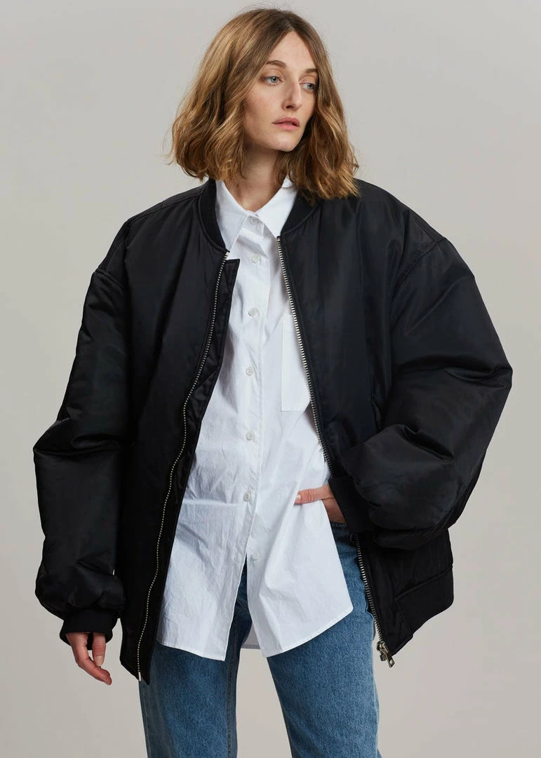 Buy π The Frankie Shop CLOTHING Astra Bomber Jacket - Black π 1 The Frankie Shop CLOTHING Astra Bomber Jacket - Black