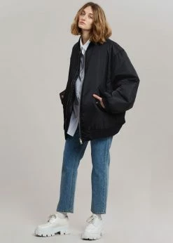 The Frankie Shop CLOTHING Astra Bomber Jacket - Black
