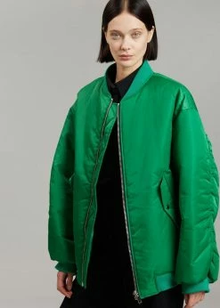 The Frankie Shop CLOTHING Astra Bomber Jacket - Kelly Green