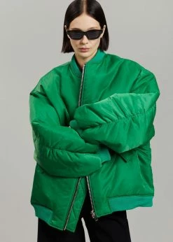 The Frankie Shop CLOTHING Astra Bomber Jacket - Kelly Green