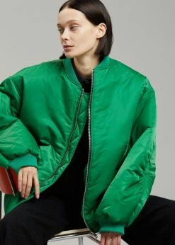 The Frankie Shop CLOTHING Astra Bomber Jacket - Kelly Green