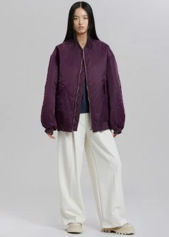 The Frankie Shop CLOTHING Astra Bomber Jacket - Royal Purple