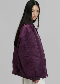 The Frankie Shop CLOTHING Astra Bomber Jacket - Royal Purple