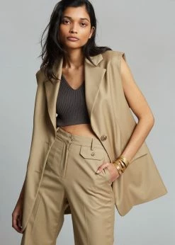 The Frankie Shop CLOTHING Athena Knit Bralette - Carafe